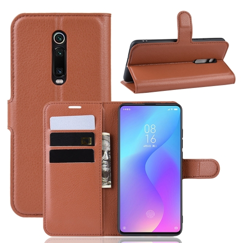 

Litchi Texture Horizontal Flip Leather Case for Xiaomi Redmi K20 / K20 Pro / Mi 9T / Mi 9T Pro, with Wallet & Holder & Card Slots(Brown)