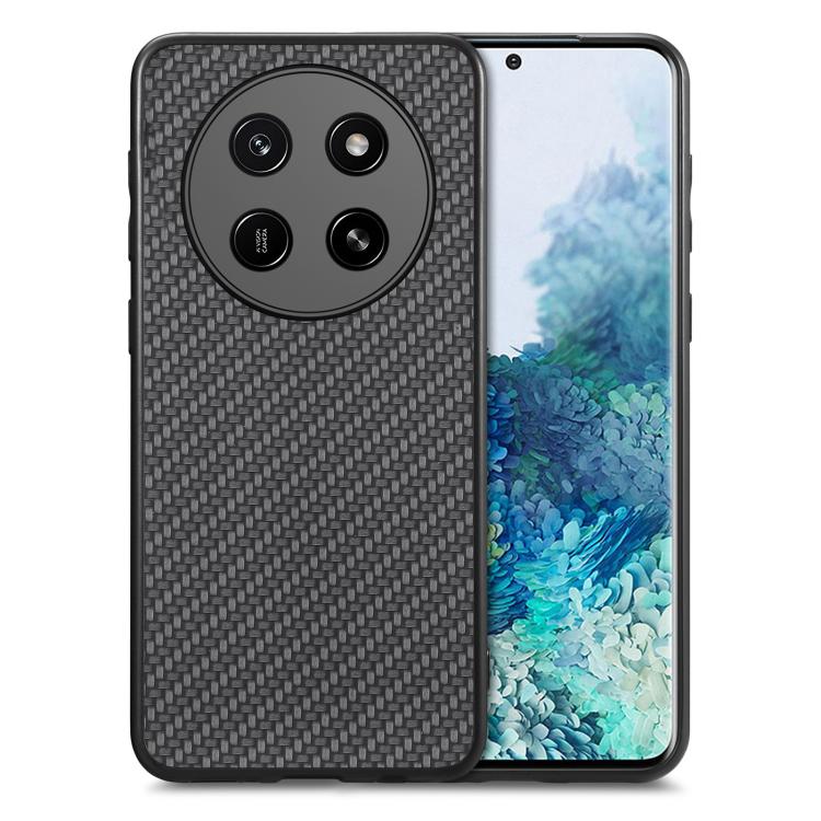 For Honor X80 Pro Max 5G Carbon Fiber Texture Leather Back Cover Phone Case(Black)