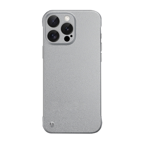 

For iPhone 13 Pro Max Frameless Litchi Texture PC Phone Case(Titanium Silver)