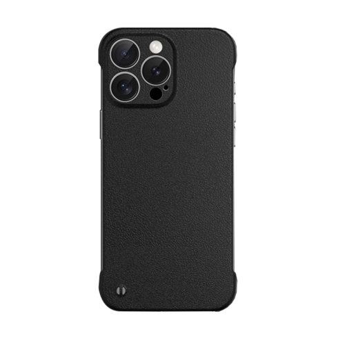 

For iPhone 13 Pro Frameless Litchi Texture PC Phone Case(Graphite Black)