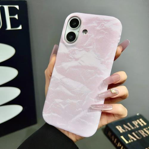 

For iPhone 16 Pro Max Velvet Leather PC Half Coverage Phone Case(Pink)