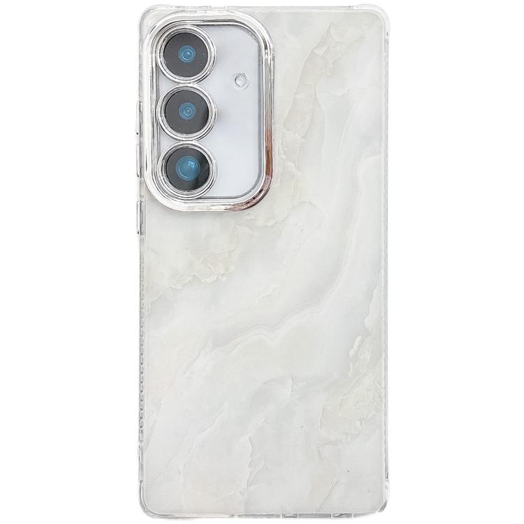 

For Samsung Galaxy S25 5G Electroplated Marble Texture Phone Case(White M8)