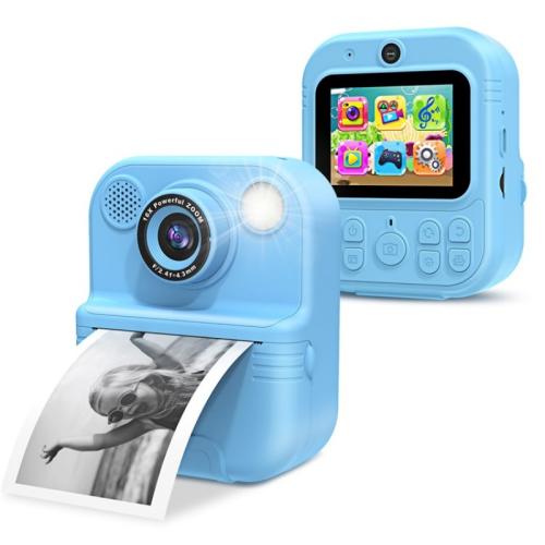 

E8 2.4 Inch Screen Photo Printing Video Recorder Multifunctional Kids Dual Lens Camera(Blue)