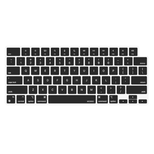 

For MacBook Pro 14.2 / Pro 16.2 / Air 13.6 / Air 15.3 ENKAY US Version Keyboard Cover Soft Silicone Protective Film(Black)