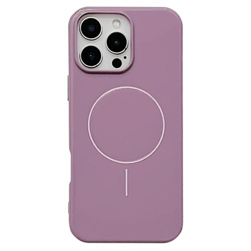 

For iPhone 16 Pro Max Glossy TPU Shockproof MagSafe Phone Case(Purple)