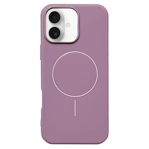 

For iPhone 16 Plus Glossy TPU Shockproof MagSafe Phone Case(Purple)