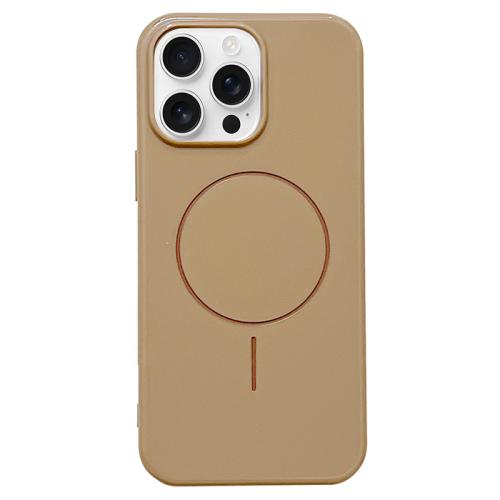 

For iPhone 15 Pro Glossy TPU Shockproof MagSafe Phone Case(Desert Gold)