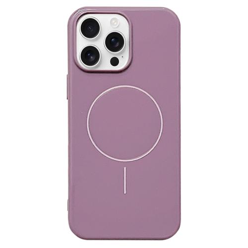 

For iPhone 15 Pro Max Glossy TPU Shockproof MagSafe Phone Case(Purple)