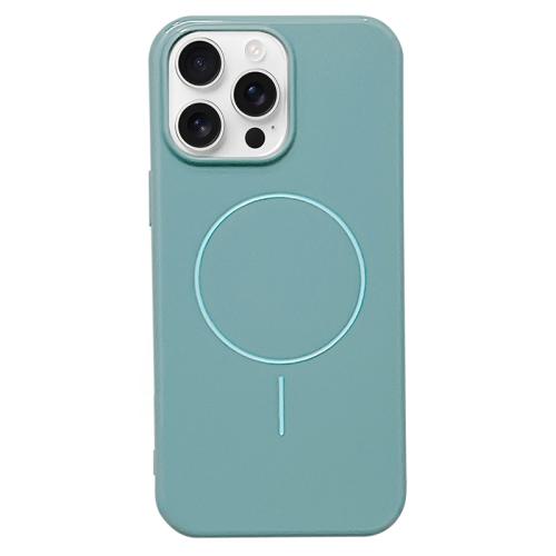 

For iPhone 15 Pro Max Glossy TPU Shockproof MagSafe Phone Case(Blue)