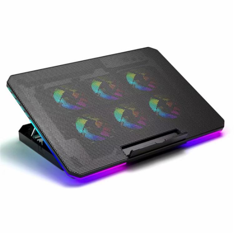 

X8 Adjustable Height Notebook Cooler Foldable Laptop Stand 6 ARGB Fans Cooling Pad
