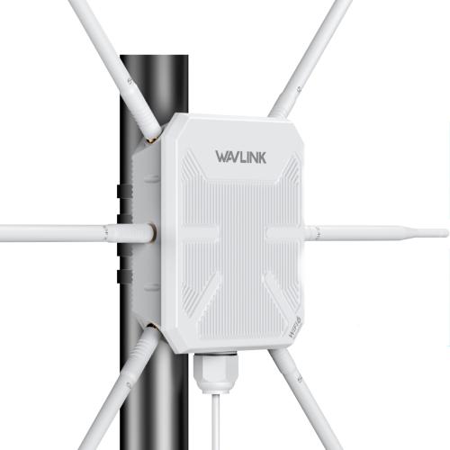 

WAVLINK WN588HX3 AX3000 Outdoor WiFi Extender with 6 Antennas Dual Band WiFi Repeater, Plug:US Plug