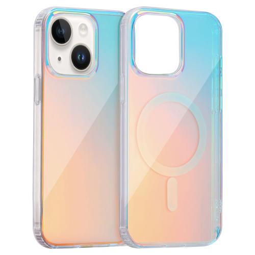 

For iPhone 15 Laser Engraved Texture MagSafe Phone Case(Red Light)