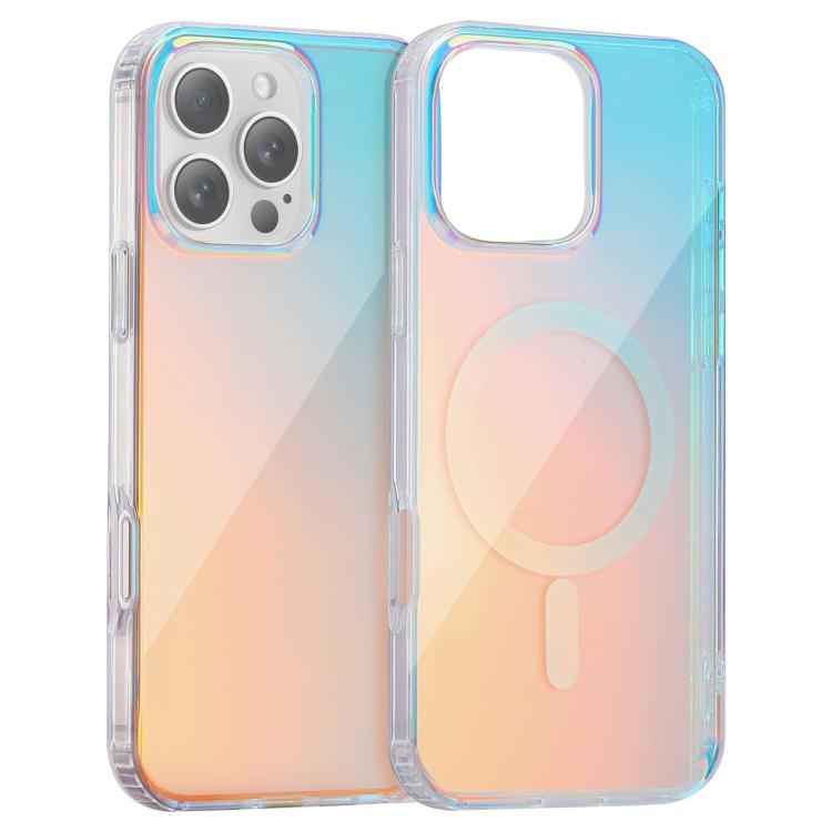 

For iPhone 16 Pro Laser Engraved Texture MagSafe Phone Case(Red Light)
