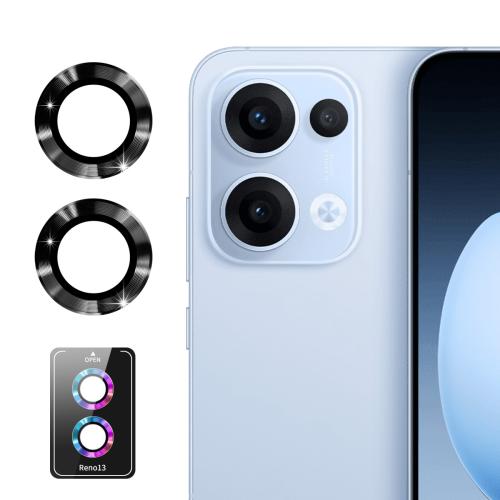 

For OPPO Reno13 Global ENKAY Hat-Prince 9H Rear Camera Lens Aluminium Alloy Tempered Glass Film(Black)