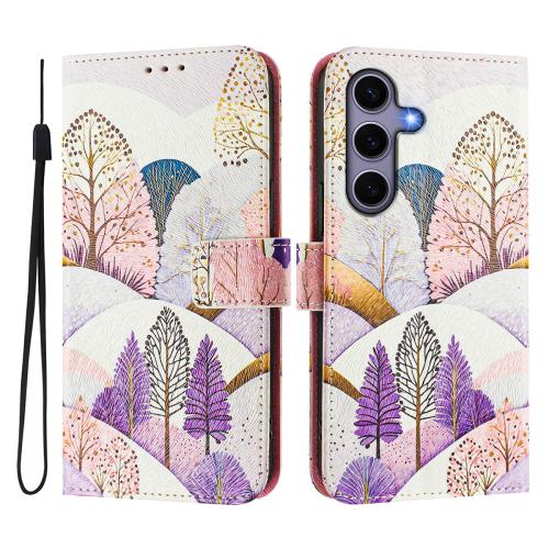 

For Samsung Galaxy S25 5G / S24 5G ENKAY Painted Leather Phone Case with Card Slots ＆ Holder(View Pattern)