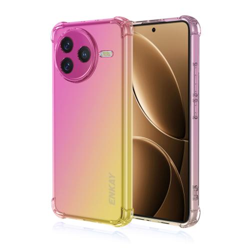 

For Redmi K80 ENKAY Hat-Prince Gradient Airbag TPU Phone Case(Pink Gold)