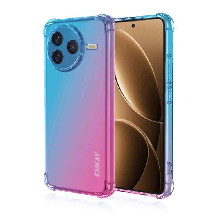 

For Xiaomi Poco F7 Ultra / Redmi K80 Pro ENKAY Hat-Prince Gradient Airbag TPU Phone Case(Blue Pink)