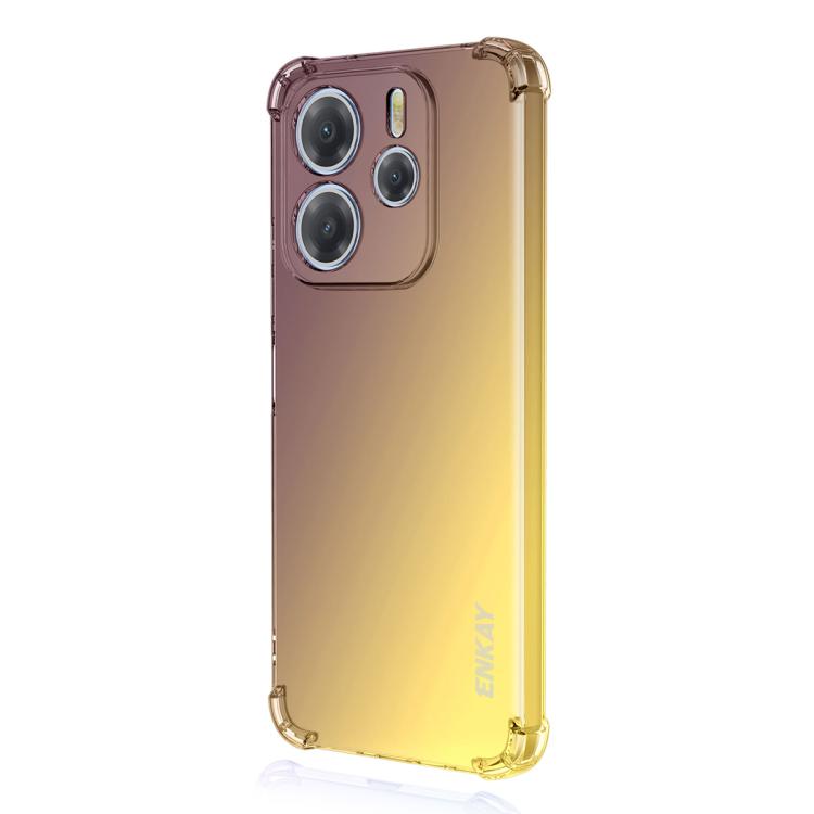 

For Redmi Note 14 5G ENKAY Hat-Prince Gradient Airbag TPU Phone Case(Purple Gold)