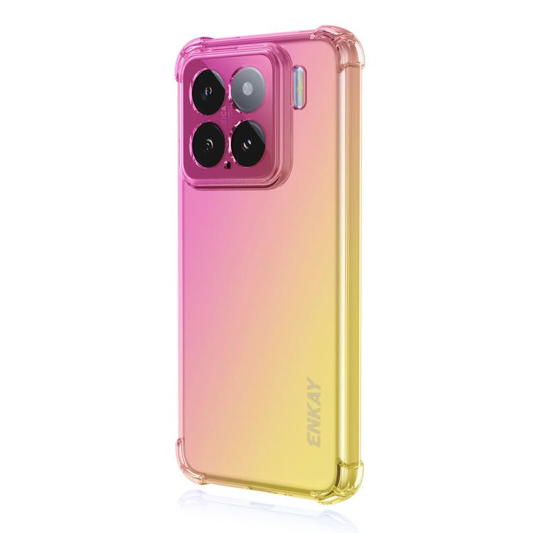 

For Xiaomi 15 ENKAY Hat-Prince Gradient Airbag TPU Phone Case(Pink Gold)