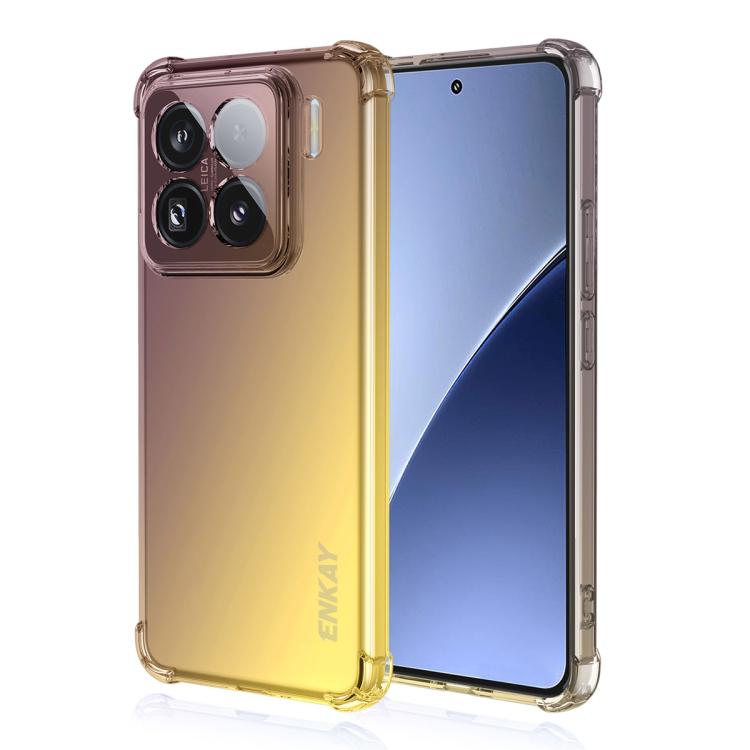 

For Xiaomi 15 Pro ENKAY Hat-Prince Gradient Airbag TPU Phone Case(Purple Gold)