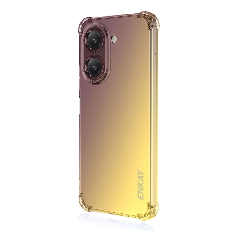 

For Redmi A5 4G 171.7mm / XIiaomi Poco C71 4G ENKAY Hat-Prince Gradient Airbag TPU Phone Case(Purple Gold)