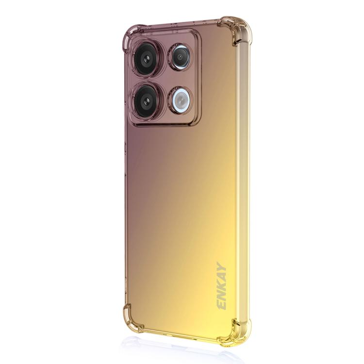 

For Redmi Note 14S 4G ENKAY Hat-Prince Gradient Airbag TPU Phone Case(Purple Gold)