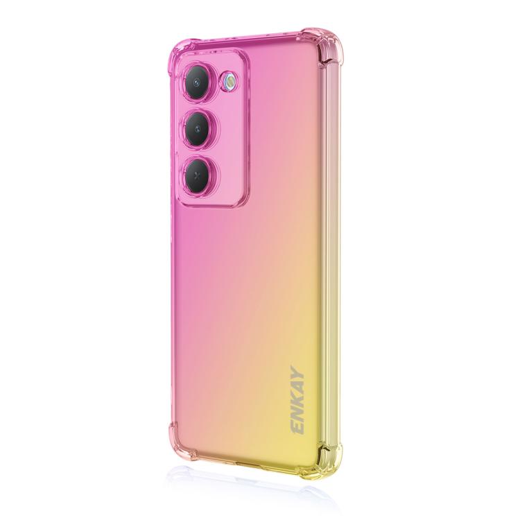 For Redmi 15 5G Global / 15 4G SEA 169.5mm ENKAY Hat-Prince Gradient Airbag TPU Phone Case(Pink Gold)