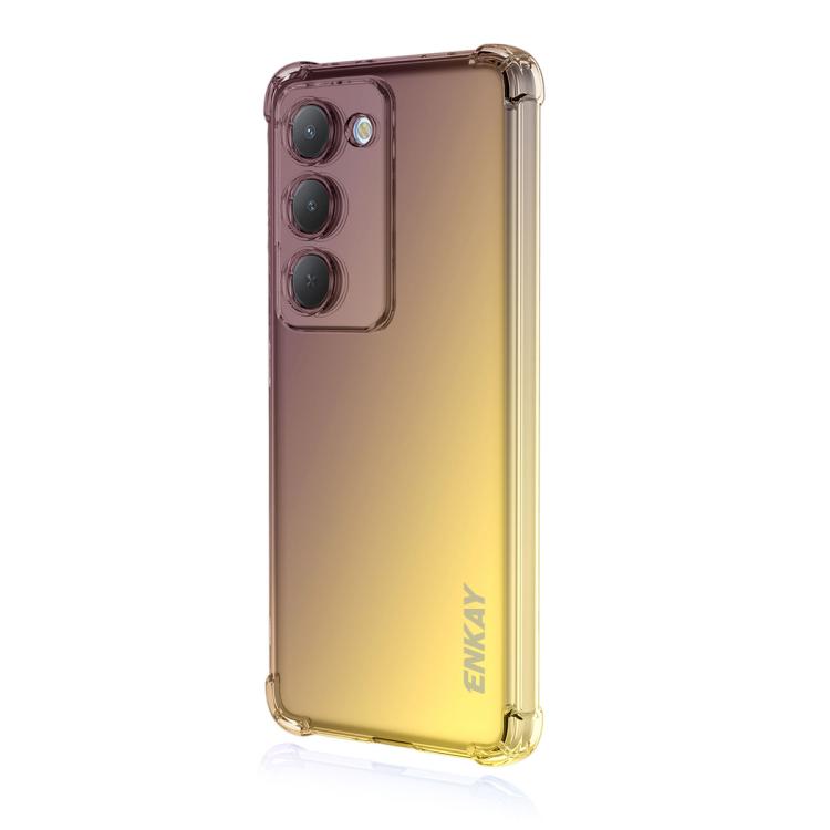 

For Redmi 15 5G Global / 15 4G SEA 169.5mm ENKAY Hat-Prince Gradient Airbag TPU Phone Case(Purple Gold)
