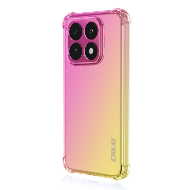 

For Xiaomi 15T ENKAY Hat-Prince Gradient Airbag TPU Phone Case(Pink Gold)