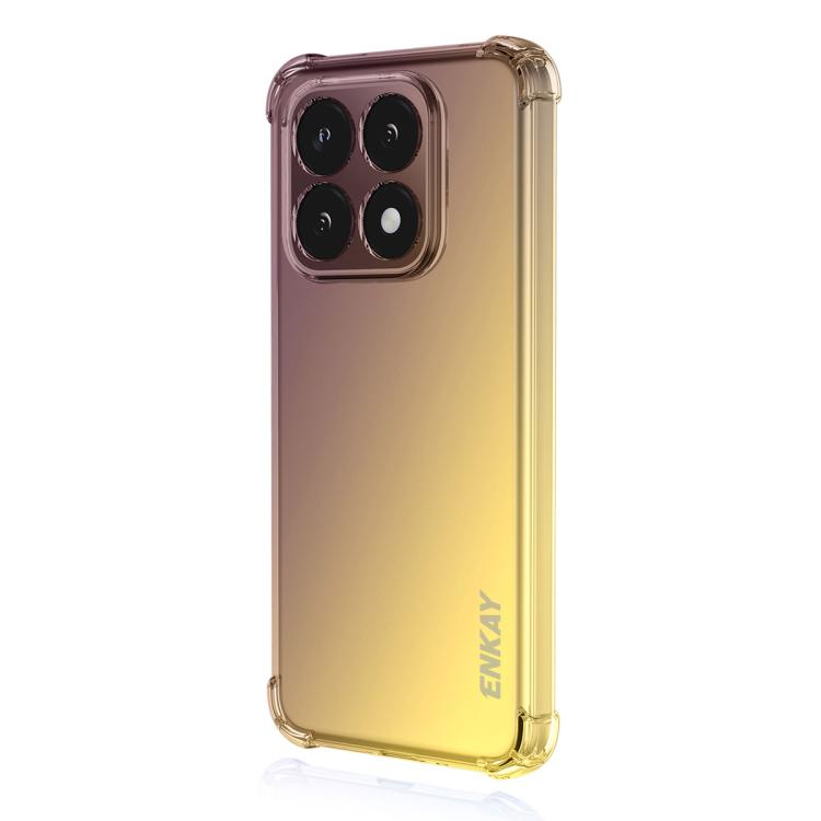 

For Xiaomi 15T ENKAY Hat-Prince Gradient Airbag TPU Phone Case(Purple Gold)