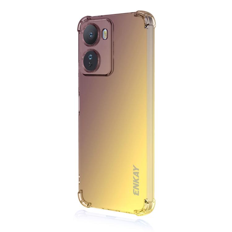 

For Redmi 15a 5G ENKAY Hat-Prince Gradient Airbag TPU Phone Case(Purple Gold)