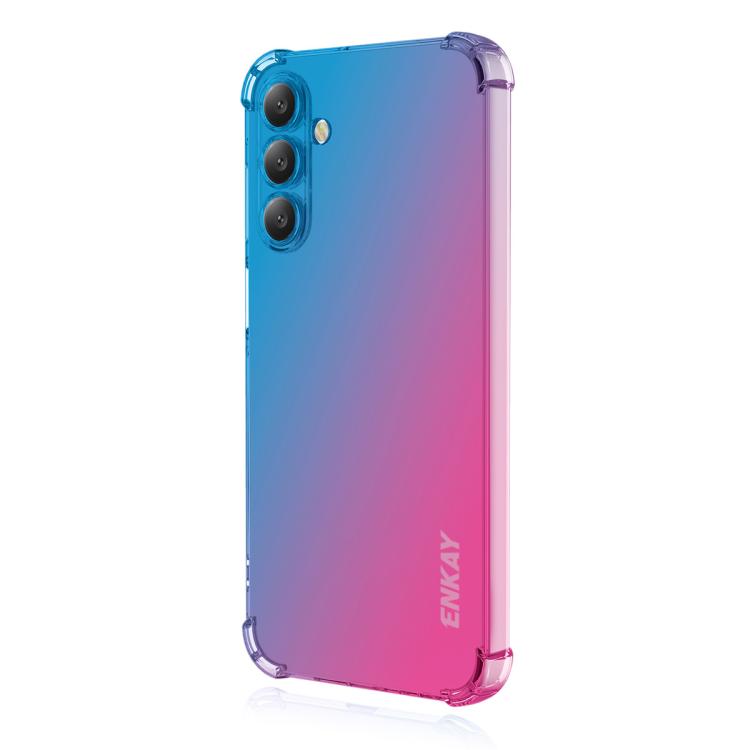 

For Samsung Galaxy S24+ / S25+ 5G ENKAY Hat-Prince Gradient Airbag TPU Phone Case(Blue Pink)
