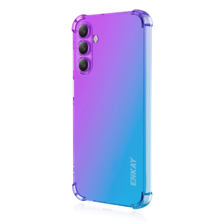 

For Samsung Galaxy S24+ / S25+ 5G ENKAY Hat-Prince Gradient Airbag TPU Phone Case(Purple Blue)