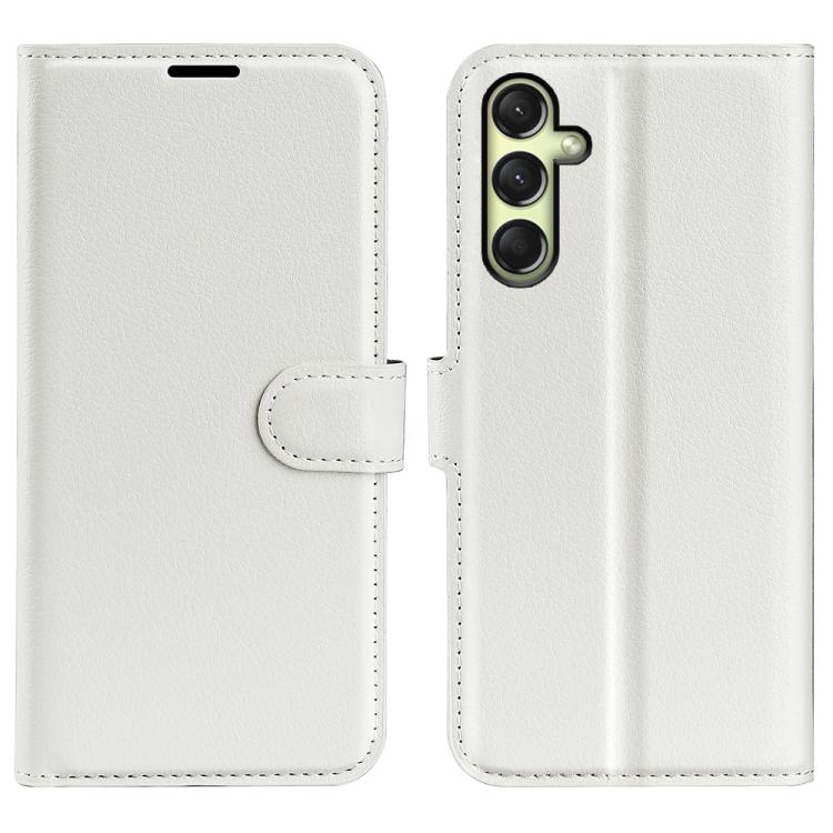 

For Samsung Galaxy A16 5G Litchi Texture Horizontal Flip Leather Phone Case with Holder(White)