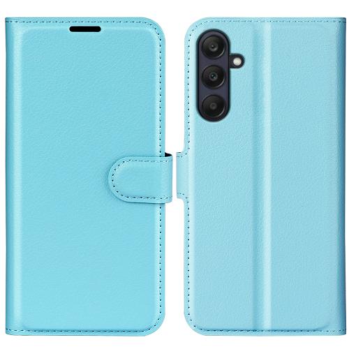 

For Samsung Galaxy A26 5G Litchi Texture Horizontal Flip Leather Phone Case with Holder(Blue)