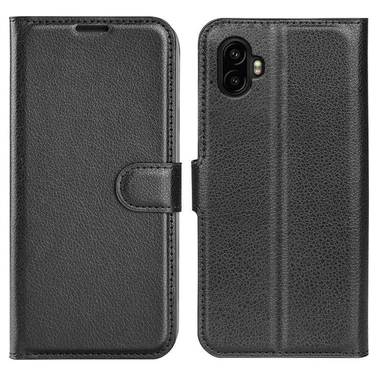 

For Samsung Galaxy Xcover 7 Pro Litchi Texture Horizontal Flip Leather Phone Case with Holder(Black)