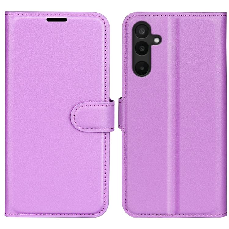 

For Samsung Galaxy M16 / F16 Litchi Texture Horizontal Flip Leather Phone Case with Holder(Purple)