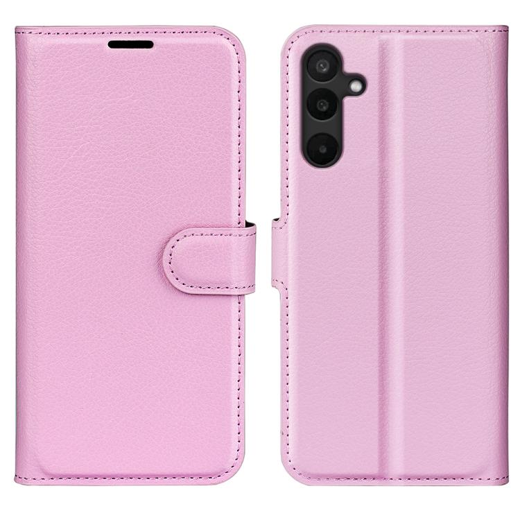 

For Samsung Galaxy M16 / F16 Litchi Texture Horizontal Flip Leather Phone Case with Holder(Pink)