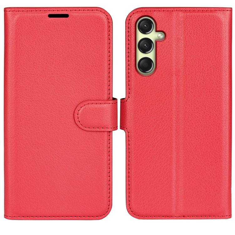 

For Samsung Galaxy A16 5G Litchi Texture Horizontal Flip Leather Phone Case with Holder(Red)