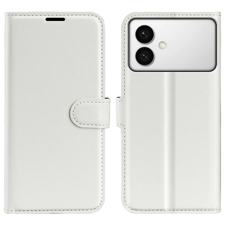 

For Samsung Galaxy S26 Edge 5G Litchi Texture Horizontal Flip Leather Phone Case with Holder(White)