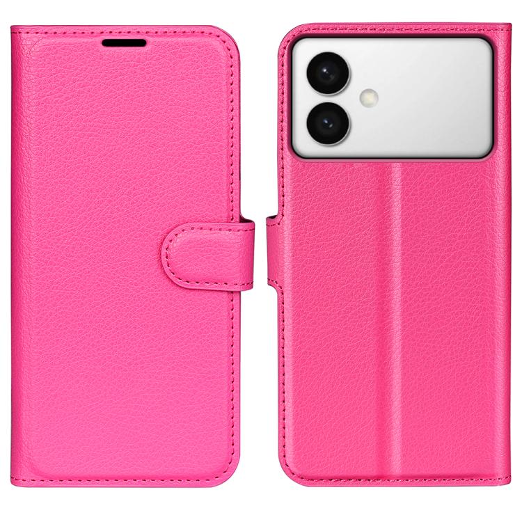 

For Samsung Galaxy S26 Edge 5G Litchi Texture Horizontal Flip Leather Phone Case with Holder(Rose Red)