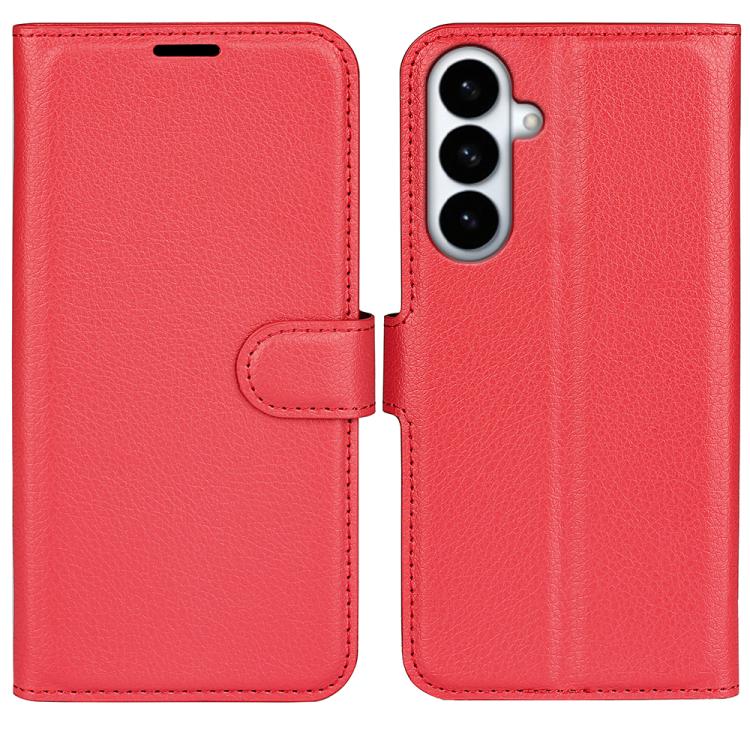 For Galaxy S26+ 5G Litchi Texture Horizontal Flip Leather Phone Case with Holder(Red) — купить у Sunsky-online WW