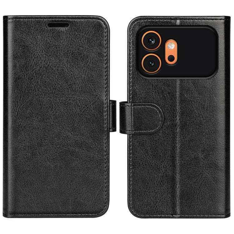 

For Honor 600 / 600 Pro Global R64 Texture Horizontal Flip Leather Phone Case(Black)