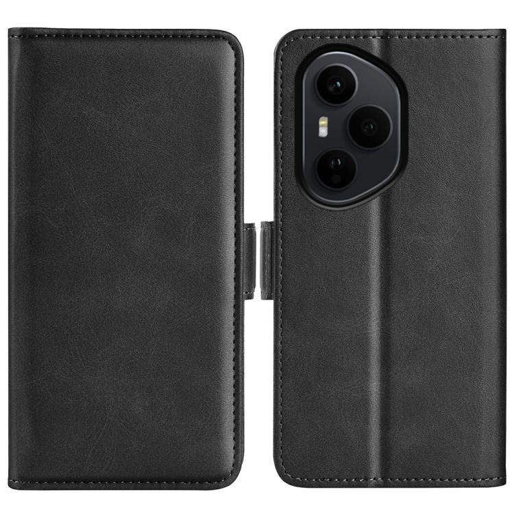 

For Honor 400 Pro Global 160.8mm Dual-side Magnetic Buckle Horizontal Flip Leather Phone Case(Black)