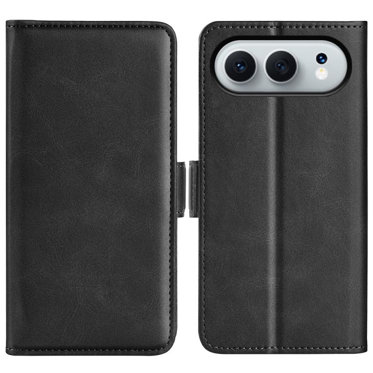 For Honor 500 / 500 Pro Global 155.8mm Dual-side Magnetic Buckle Horizontal Flip Leather Phone Case(Black)
