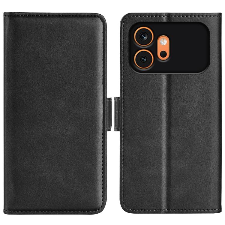 

For Honor 600 Global Dual-side Magnetic Buckle Horizontal Flip Leather Phone Case(Black)