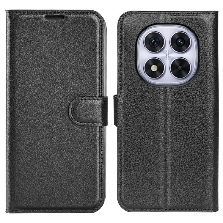 

For Xiaomi Redmi Note 14 Pro 5G Litchi Texture Horizontal Flip Leather Phone Case with Holder(Black)
