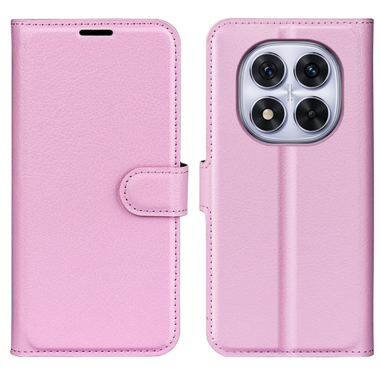 

For Xiaomi Redmi Note 14 Pro 5G Litchi Texture Horizontal Flip Leather Phone Case with Holder(Pink)