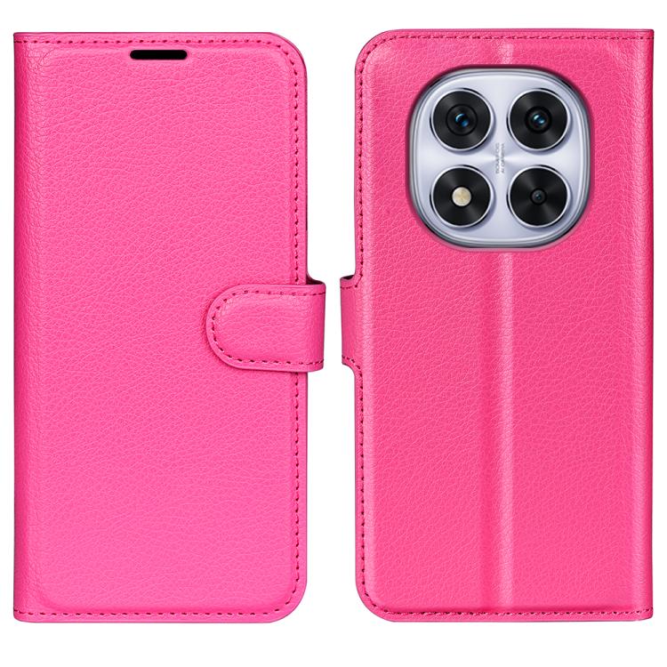 

For Xiaomi Redmi Note 14 Pro 5G Litchi Texture Horizontal Flip Leather Phone Case with Holder(Rose Red)