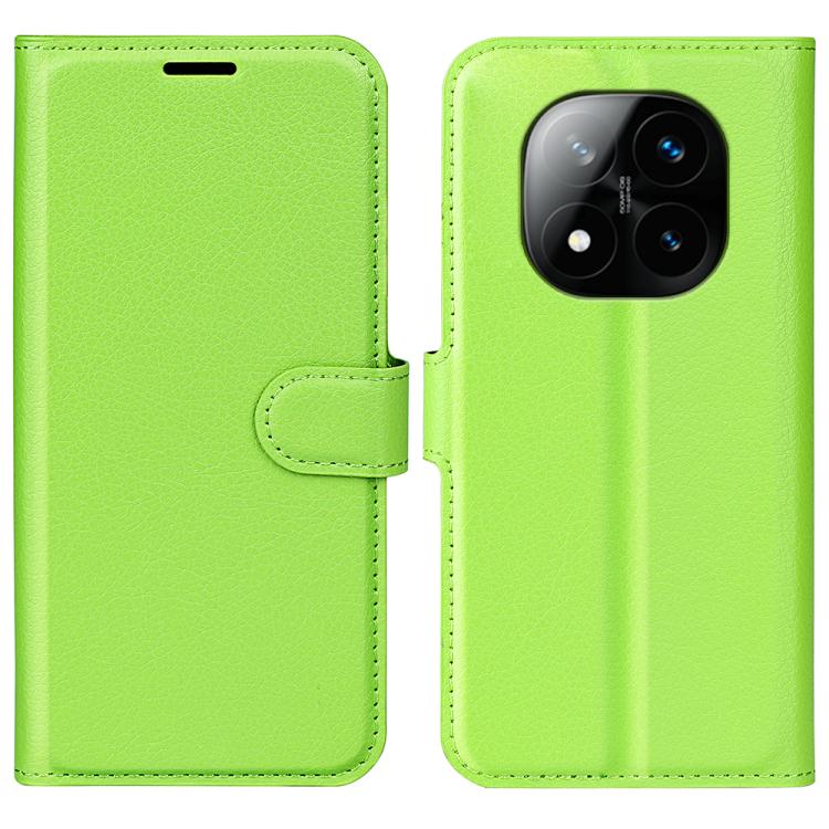 

For Xiaomi Redmi Note 14 Pro+ Litchi Texture Horizontal Flip Leather Phone Case with Holder(Green)